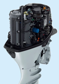 Detalle del motor fueraborda Honda BF115/150 sin tapa
